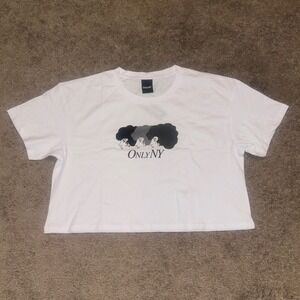 Only NY Salon Crop‎ Top T Shirt Womans Size Large NWT